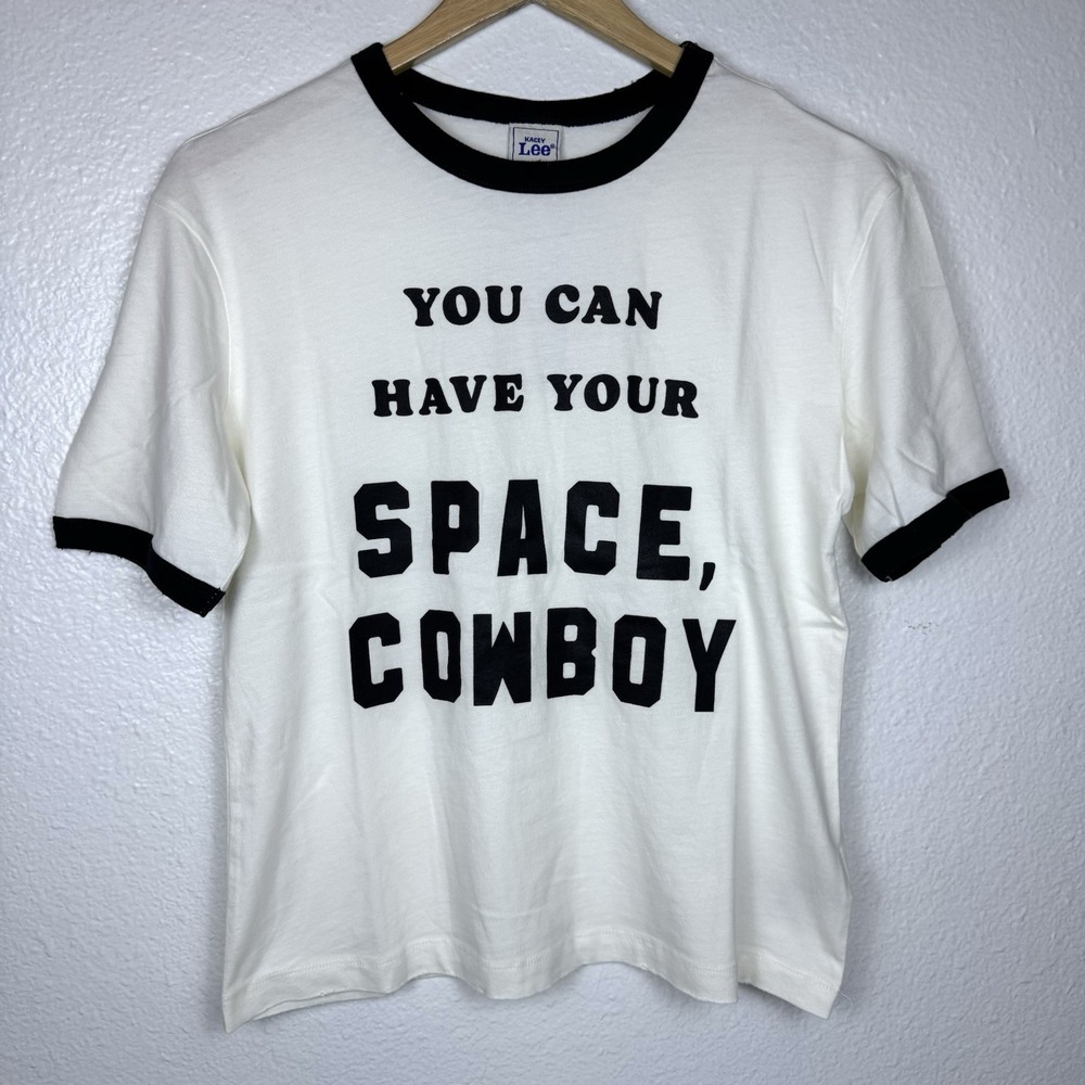 New Lee X Kacey Musgraves Space Cowboy Ringer Tee Women's Medium Distressed